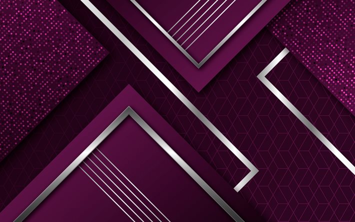 紫色の抽象的背景, 高級紫色の背景, 幾何学的背景, 材料設計, 創作紫色の背景