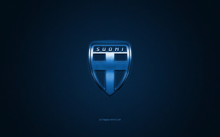 ダウンロード画像 フィンランド代表サッカーチーム エンブレム Uefa 青色のロゴ 青色ファイバの背景 フィンランドサッカーチームロゴ サッカー フィンランド フリー のピクチャを無料デスクトップの壁紙
