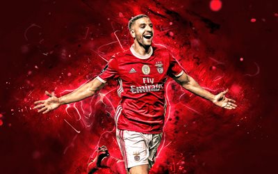 Adel Taarabt, 2020, SL Benfica, Premier League, Marockanska fotbollsspelare, Benfica-FC, neon lights, fotboll, Portugal, Adel Taarabt Benfica