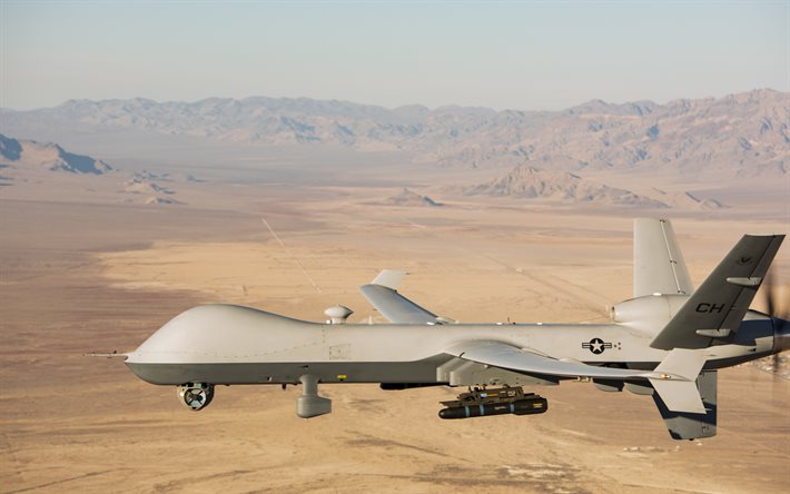 General Atomics MQ-9 Reaper, Predator B, US Air Force, UAV, MQ-9 Reaper, AGM-114 Hellfire, american rocket, unmanned aerial vehicle