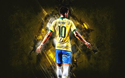 Reinier, Brazil national football team, Brazilian footballer, green stone background, Brazil, football