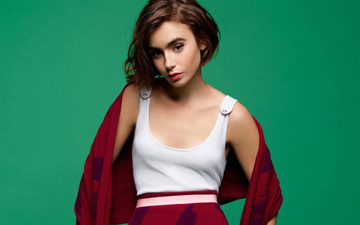 Lily Collins, 4k, 2020, Hollywood, american celebrity, Lily Jane Collins, movie stars, american actress, Lily Collins photoshoot
