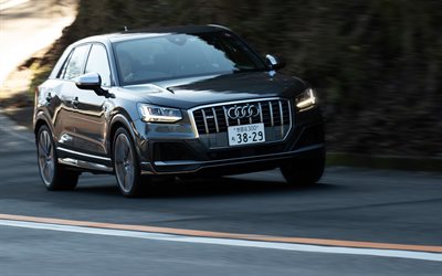 Audi SQ2, 4k, highway, 2020 cars, JP-spec, crossovers, 2020 Audi SQ2, german cars, Audi