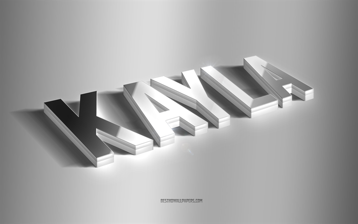 Kayla, silver 3d art, gray background, wallpapers with names, Kayla name, Kayla greeting card, 3d art, picture with Kayla name