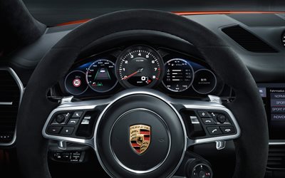 4k, Porsche Cayenne Coupe interior, dashboard, 2019 cars, german cars, Porsche Cayenne Coupe, luxury cars, Porsche