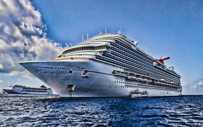 Carnival Dream, 4k, meri, HDR, risteilyalus, Carnival Cruise, Carnival Dream Ship