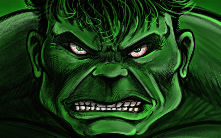 Hulk, 4k, yakın &#231;ekim, s&#252;per kahramanlar, yaratıcı, Kızgın Hulk, canavar, Hulk 4K
