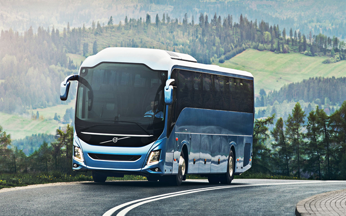 Volvo 9900, 2019, ny buss, passagerare buss, motorv&#228;g, nya 9900, Volvo