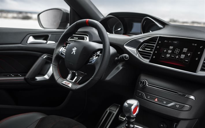 2022, Peugeot 308, interior, inside view, front panel, dashboard, Peugeot 308 interior, french cars, Peugeot
