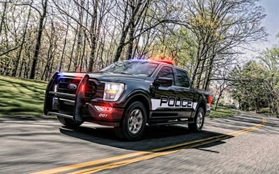 2021, Ford F-150 Police Responder, exterior, police cars, F-150, special cars, American cars, Ford