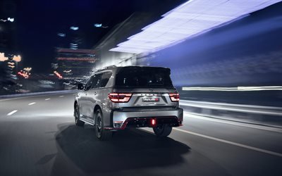 Nissan Patrol Nismo, 2021, rear view, exterior, tuning Patrol, luxury SUV, japanese cars, Nissan
