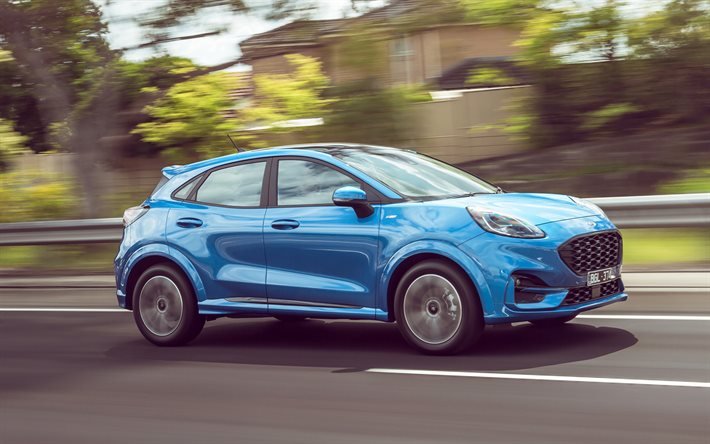 Ford Puma ST-Line, autoroute, voitures 2021, AU-spec, multisegments compacts, Ford Puma 2021, voitures am&#233;ricaines, Ford