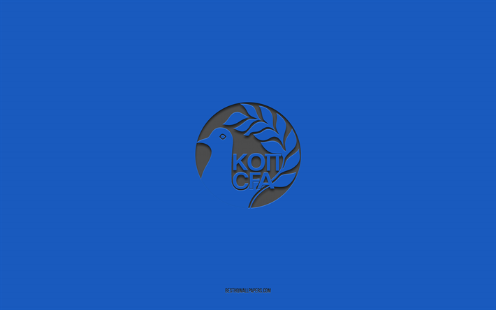 Cyprus national football team, blue background, football team, emblem, UEFA, Cyprus, football, Cyprus national football team logo, Europe