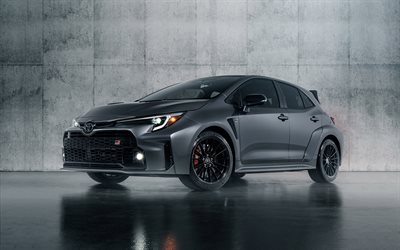 2023, Toyota GR Corolla, 4k, front view, exterior, gray new Corolla, Corolla tuning, Japanese cars, Toyota