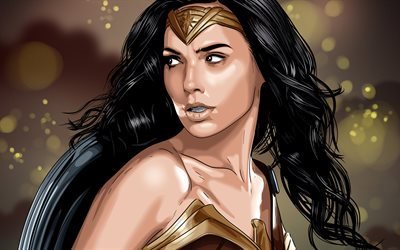 Wonder Woman, 4K, Gal Gadot, konst