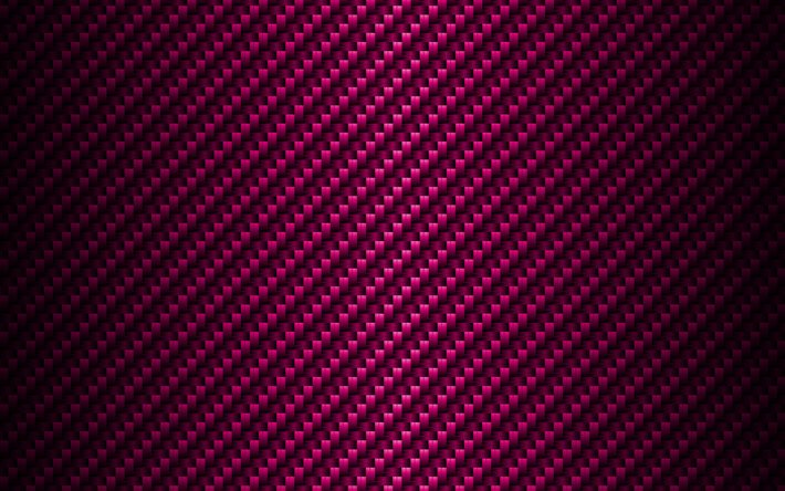 violet de carbone de fond, 4k, de carbone, de motifs, de violet, de la texture, de la vannerie de textures, de cr&#233;ation, de vannerie de la texture, de lignes, de milieux, de textures