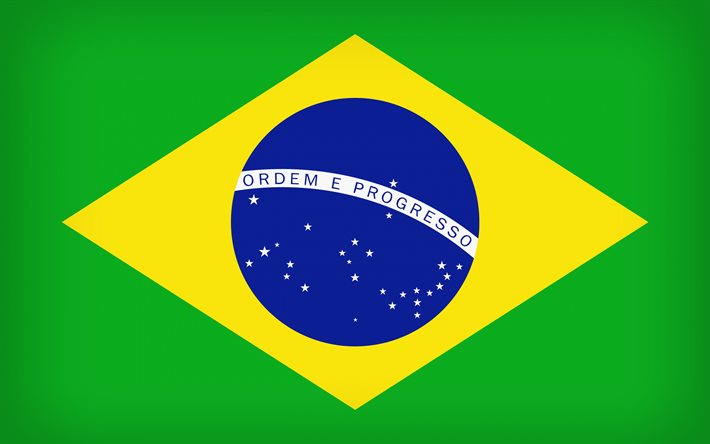 Flag of Brazil, South America, Brazilian flag, 2d, flags of South America, Brazil flag