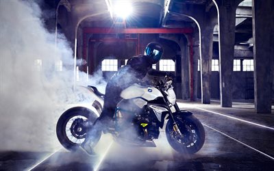 BMW Concept Roadster, fumo, 2018 biciclette, deriva, tedesco motorcyles, BMW