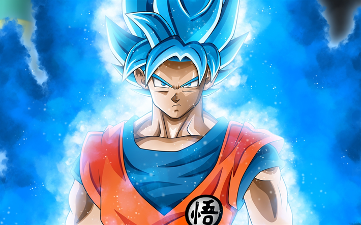 Blu Goku, opere d&#39;arte, DBS, il Super Sayan Dio, Dragon Ball Super, manga, il Super Sayan Blu, Dragon Ball, Goku Super Sayan Blu, Goku