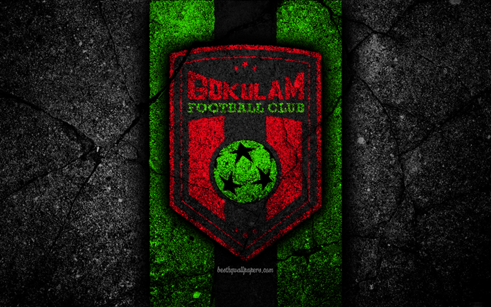 4k, Gokulam FC, emblema, I-League, futebol, &#205;ndia, clube de futebol, Gokulam, logo, a textura do asfalto, FC Gokulam