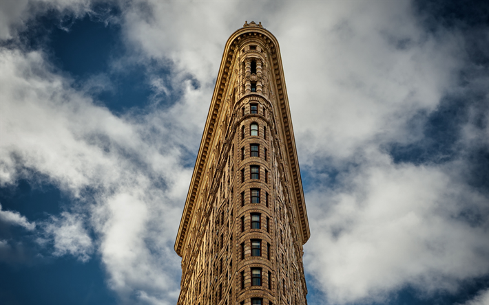 Flatiron Building, ciel, Fuller Building, New York City, &#233;tats-unis, l&#39;Am&#233;rique, new york city, Manhattan, New York