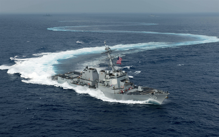 USS William P Lawrence, DDG-110, American warship, destroyer, US Navy, ocean, Arleigh Burke-class guided missile destroyer