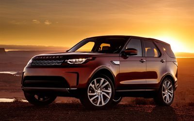Land Rover Discovery, 2017, SUV, yeni Keşif, kırmızı Discovery, Land Rover