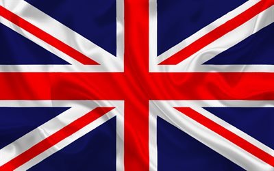 British flag, Great Britain, silk, flag of Great Britain