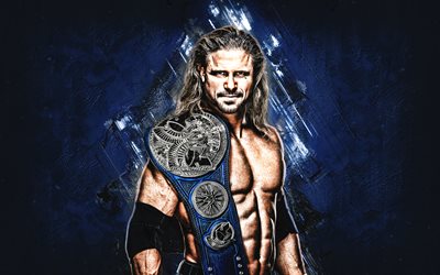 John Morrison, la WWE lutteur Am&#233;ricain, portrait, pierre bleue d&#39;arri&#232;re-plan, la World Wrestling Entertainment, John Randall Hennigan