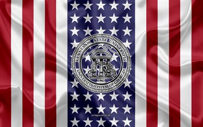 Kennesaw State University Emblema, Bandeira Americana, Kennesaw State University logotipo, Kennesaw, Ge&#243;rgia, EUA, Emblema de Kennesaw State University