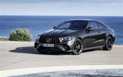 2020, Mercedes-AMG E53 4MATIC, S213, esterno, nero opaco coupé, nuovo di colore nero opaco E-class, il tuning, E53, tedesco di auto sportive, Mercedes