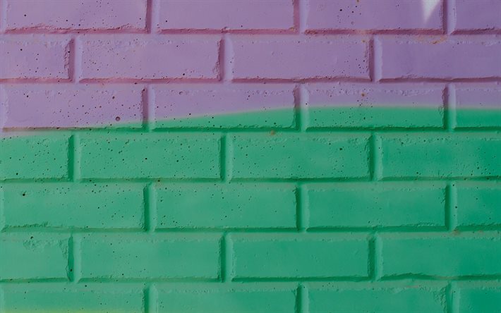 green purple brick wall, brick wall texture, brick background, brickwork texture