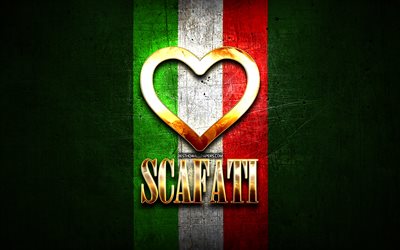 Rakastan Scafati, italian kaupungeissa, kultainen kirjoitus, Italia, kultainen syd&#228;n, italian lipun, Scafati, suosikki kaupungeissa, Rakkaus Scafati