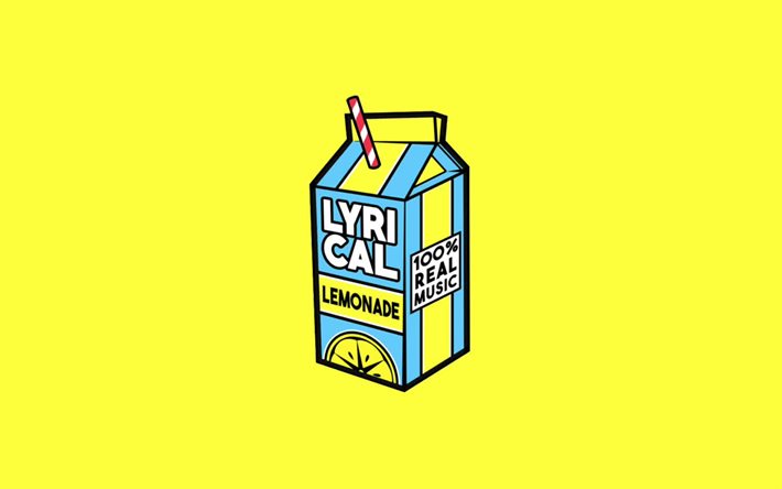 limonata, sfondo giallo, creativo, bevande fredde, limone bevande