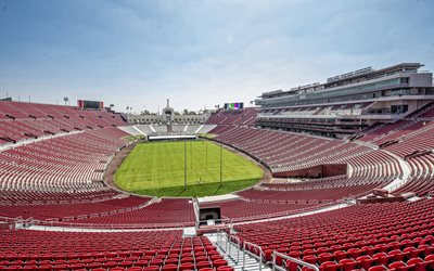 Los Angeles Memorial Coliseum, USC Trojans Stadium, inside view, stands, American football, USC Trojans, Los Angeles, California, USA