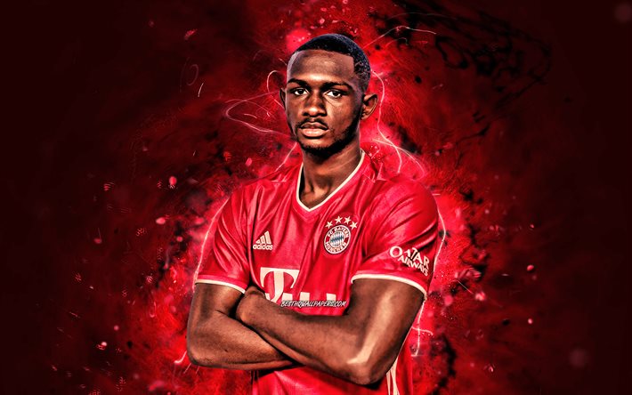 Tanguy Nianzou, 2020, le Bayern Munich FC, croate, les joueurs de football, Bundesliga, Tanguy Nianzou Kouassi, rouge n&#233;on, football, Allemagne, Tanguy Nianzou Bayern Munich, Tanguy Nianzou 4K