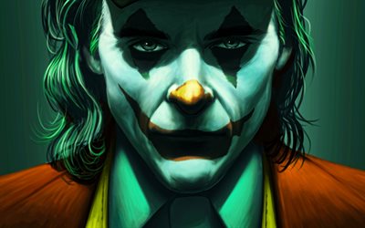 Joker, 3D art, darkness, supervillain, 4k, fan art, creative, Joker 4K, artwork
