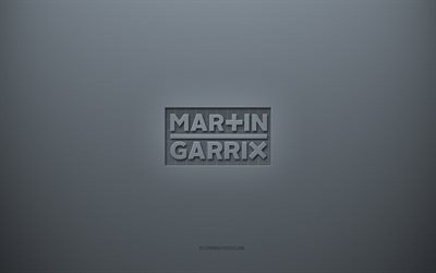 Martin Garrix -logo, harmaa luova tausta, Martin Garrix -tunnus, harmaa paperikuvio, Martin Garrix, harmaa tausta, Martin Garrix 3d -logo