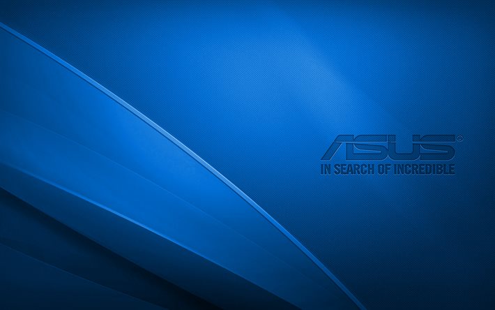 Download wallpapers Asus blue logo, 4K, creative, blue wavy background, Asus  logo, artwork, Asus for desktop free. Pictures for desktop free