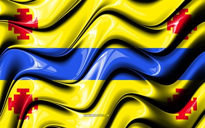 Popayan Flag, 4k, Cities of Colombia, South America, Day of Popayan, Flag of Popayan, 3D art, Popayan, colombian cities, Popayan 3D flag, Colombia