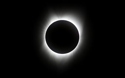 eclipse of sun, black spot, bright light