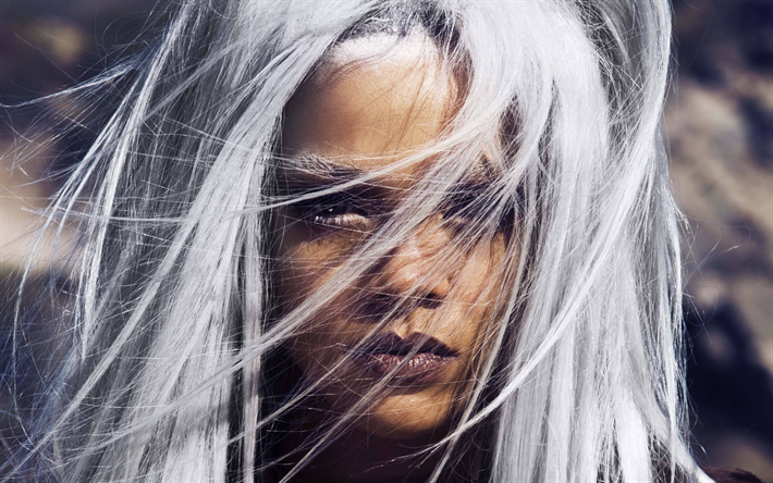 ダウンロード画像 リアーナ 肖像 白髪 アメリカの歌手 美女 フリー のピクチャを無料デスクトップの壁紙