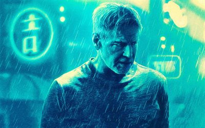 484 Blade Runner, 2017, Harrison Ford, Rick Deckard, poster