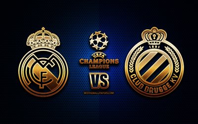 Real Madrid vs Club Brugge, Grupp A, UEFA Champions League, s&#228;song 2019-2020, golden logotyp, Real Madrid-FC, Club Brugge FC, UEFA, Real Madrid-FC vs Club Brugge FC