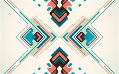 Abstract retro background, retro ornaments, vector color background, creative abstraction, geometric backgrounds