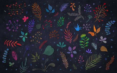 background with colorful leaves, texture with leaves, retro leaves background, leaves texture, leaves background