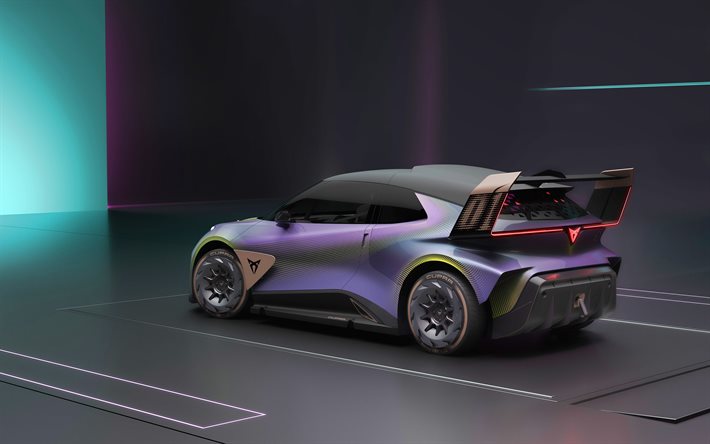 2021, Cupra UrbanRebel Concept, 4k, vista traseira, exterior, carros esportivos, carro de corrida, Cupra