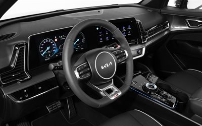 2022, Kia Sportage GT-Line, 4k, interior view, interior, dashboard, new Sportage 2022 interior, Sportage GT-Line, Korean cars, Kia