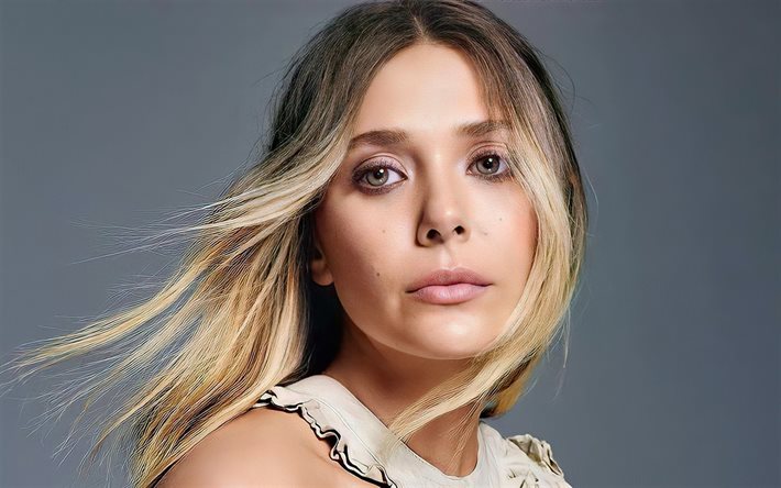 Elizabeth Olsen, actrice am&#233;ricaine, portrait, robe blanche, s&#233;ance photo, star am&#233;ricaine, actrices populaires