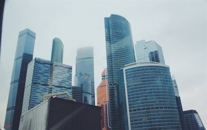 Mosca, Russia, grattacieli, Citt&#224;, centro business